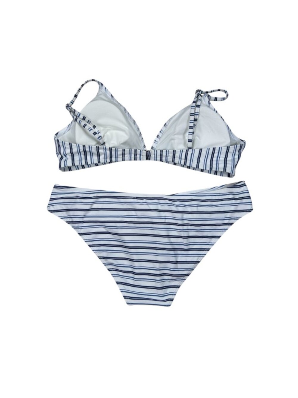 Cupshe Sailor Stripe XL Bikini Swimsuit Beach Holiday Coastal Resortwear - Picture 2 of 9